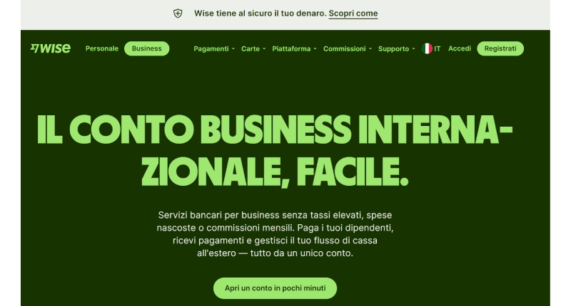 Wise Business conto internazionale