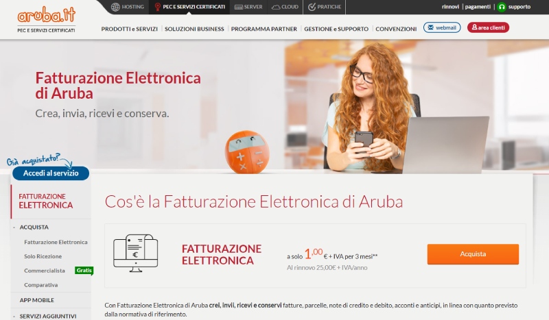 aruba fatturazione elettronica