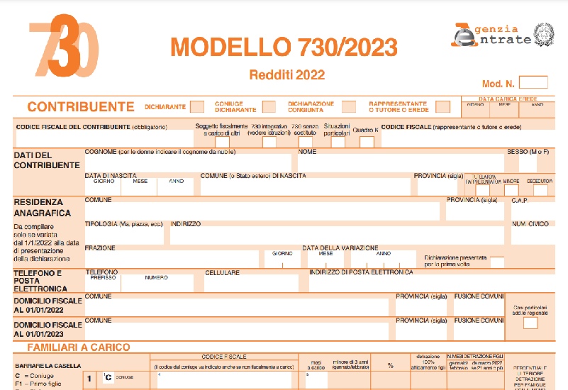 Modello 730 cos'è + facsimile Pdf Partitaiva.it