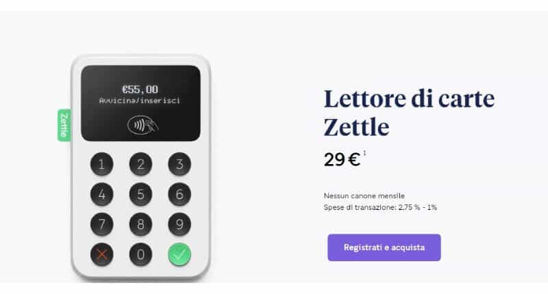 Lettore di carte Zettle