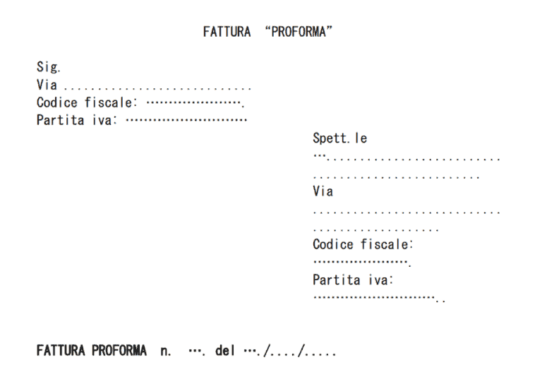 fattura proforma