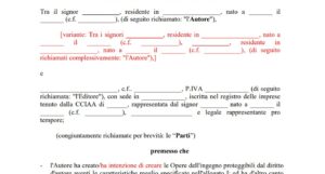 modello contratto cessione diritti autore