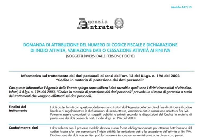 modello aa7/10