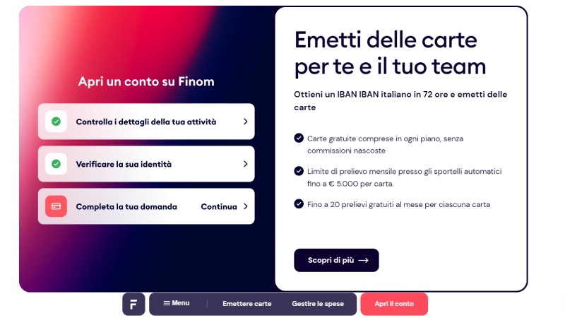 finom carte iban italiano