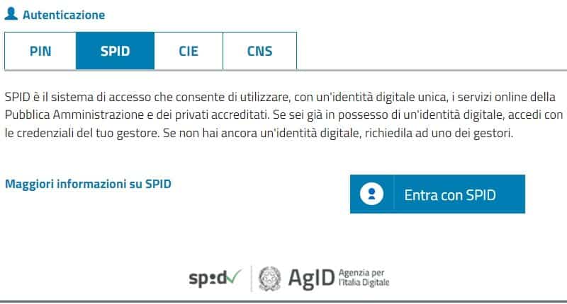 Autenticazione INPS