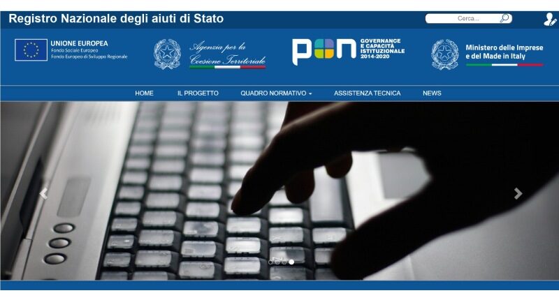 Cosa contiene Registro Nazionale Aiuti di Stato