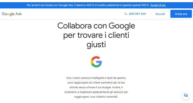 Trovare clienti con Google Ads