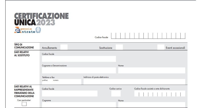 Certificazione Unica 2023