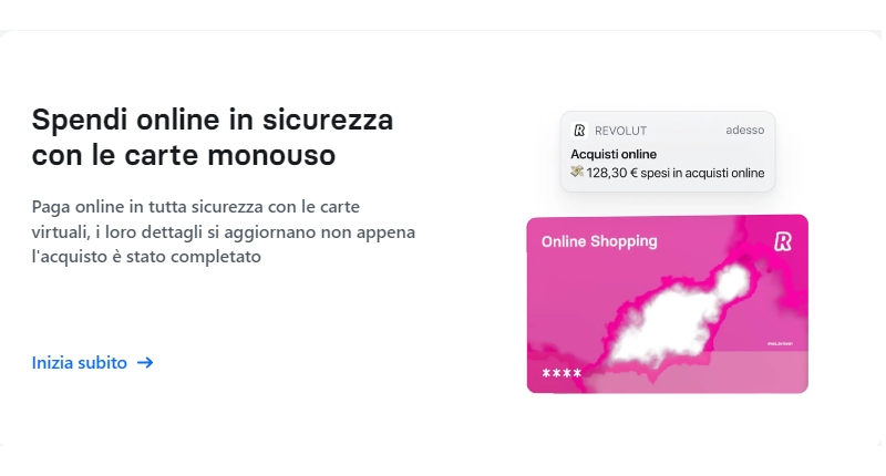 carte virtuali usa e getta Revolut