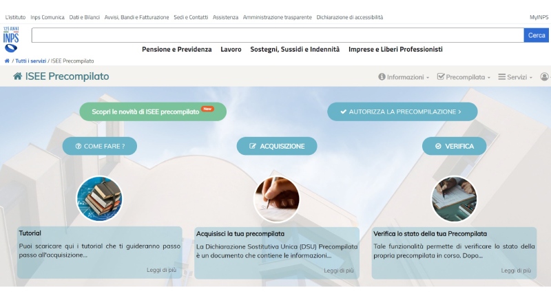 Isee precompilato online