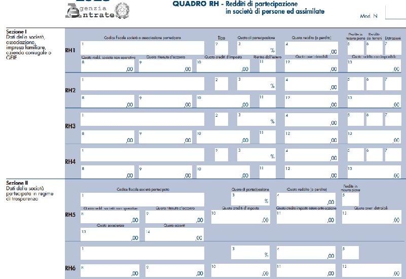 quadro rh dichiarazione redditi
