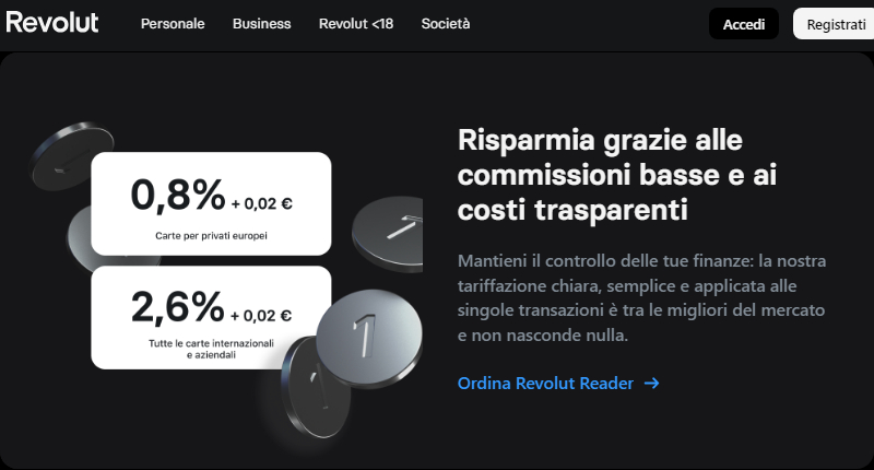 revolut reader commissioni