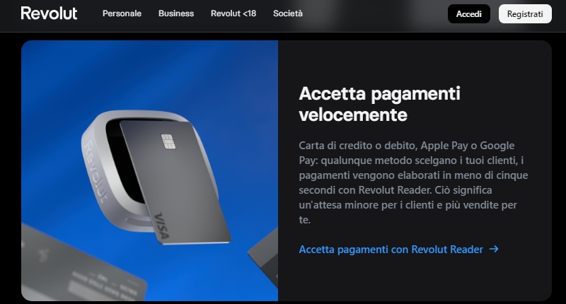 revolut reader lettore richiesta