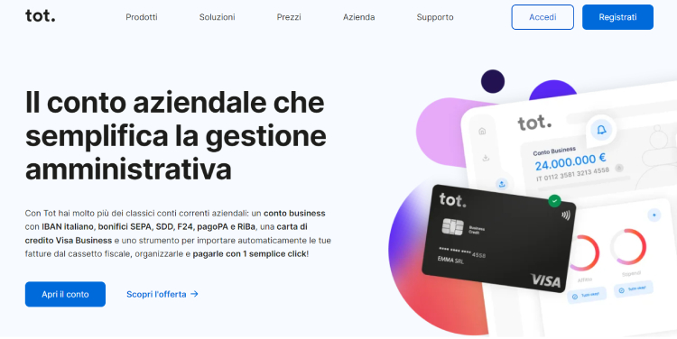 tot conto business startup