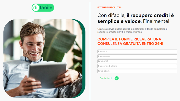 difacile modulo contatto richiesta recupero crediti