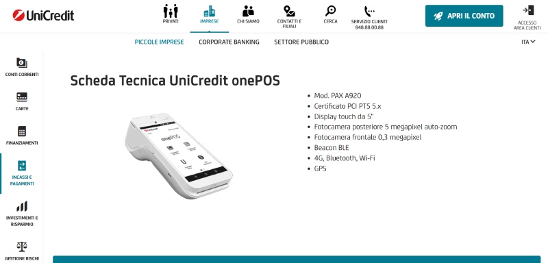 onepos unicredit recensione