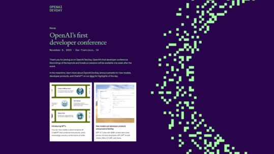 OpenAI DevDay, presentati GPT-4 Turbo e i GPTs