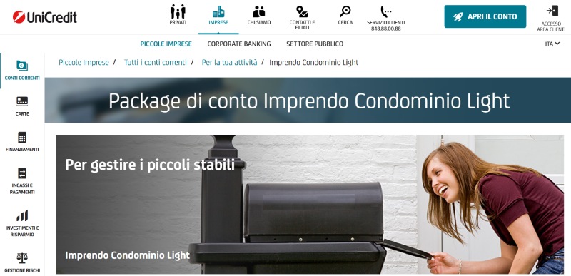 imprendo condominio light unicredit conto