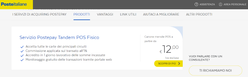 postepay tandem pos fisico