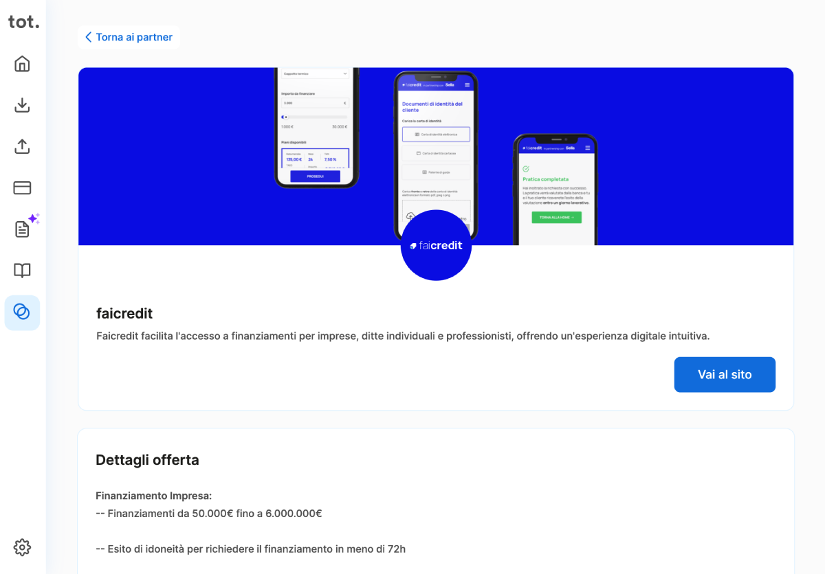 tot faicredit finanziamenti