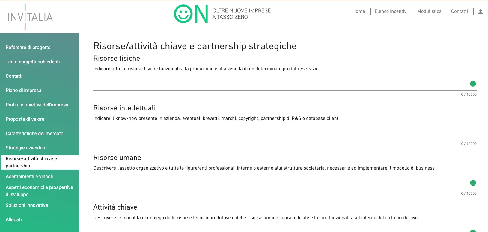 on invitalia risorse attivita partnership