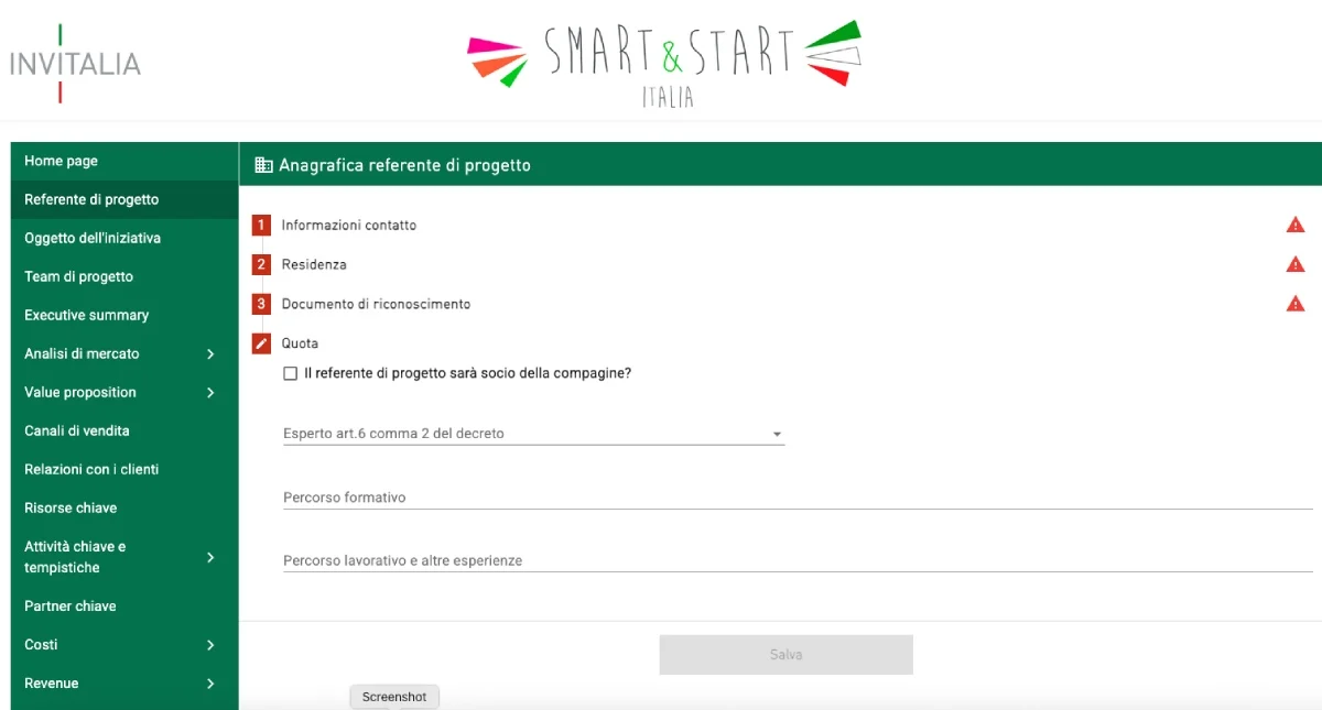 anagrafica smart e start