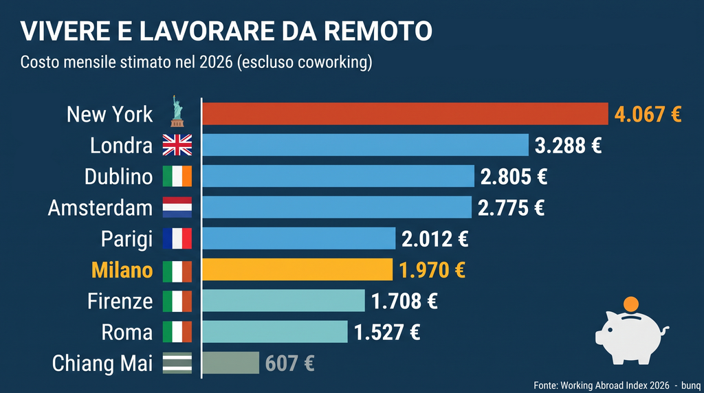citta per nomadi digitali costo stimato